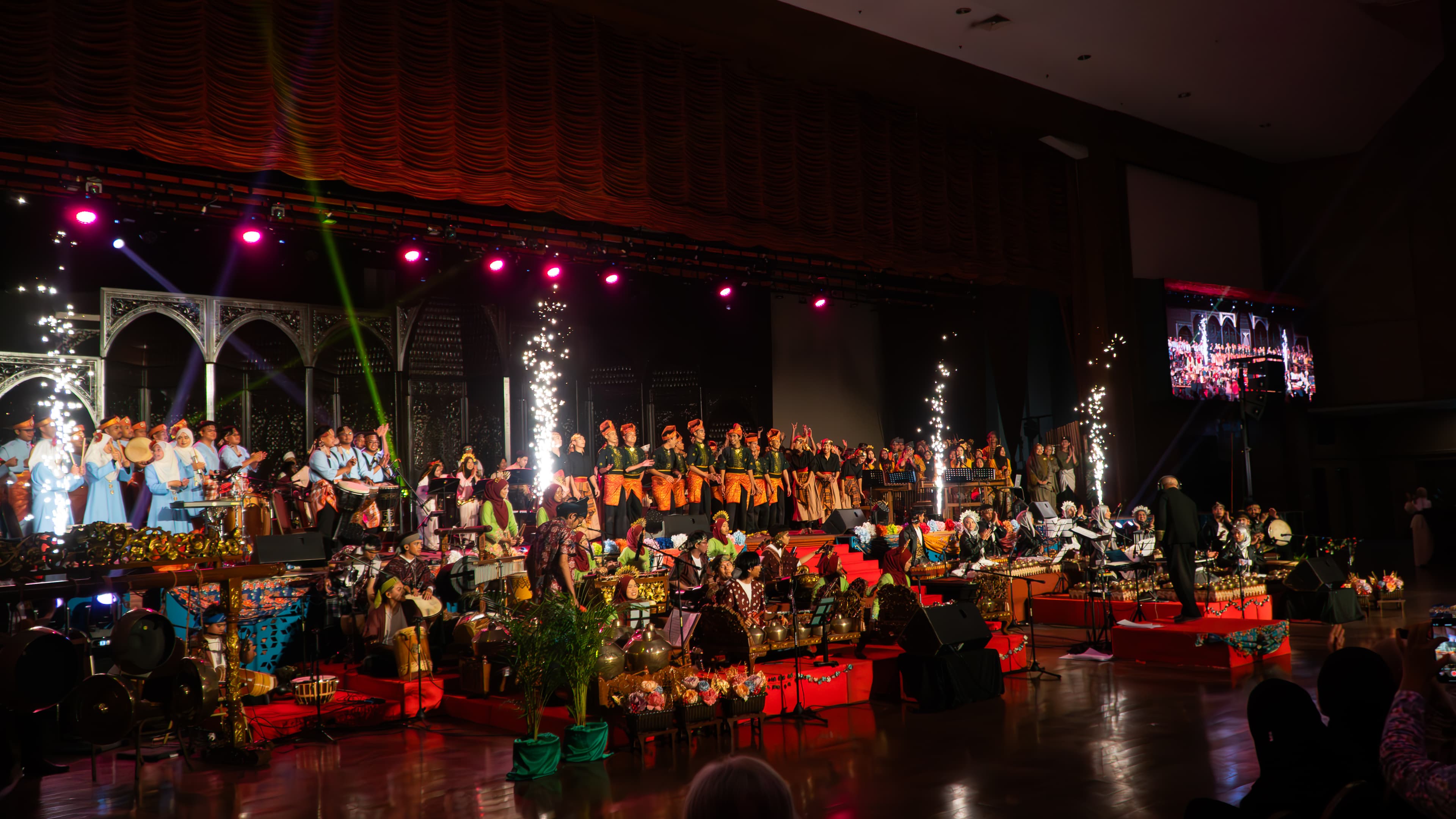 Club members performing together